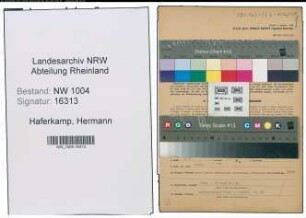 Entnazifizierung Hermann Haferkamp , geb. 06.01.1907 (Angestellter)