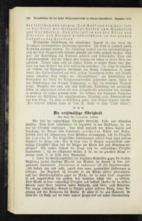 ¬Die¬ rechtmäßige Obrigkeit