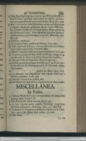 Miscellanea