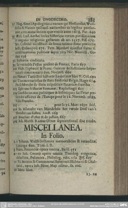 Miscellanea