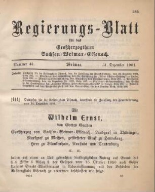141. Ortsgesetz für die Residenzstadt Eisenach, betreffend die Zulassung der Feuerbestattung