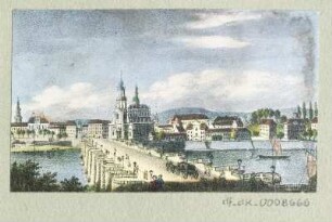 Ansicht von Dresden, Lithografie, 1840 : [Ansicht von Dresden]. [S.l.], [um 1840]. - 1 Kunstbl. : Lithogr. ; 7,5 x 4,5 cm.