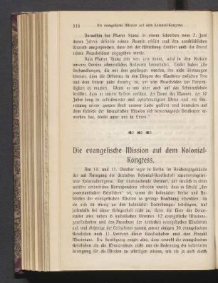 Die evangelische Mission auf dem Kolonial- Kongress