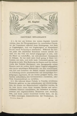 III. Kapitel - Groteske Renaissance
