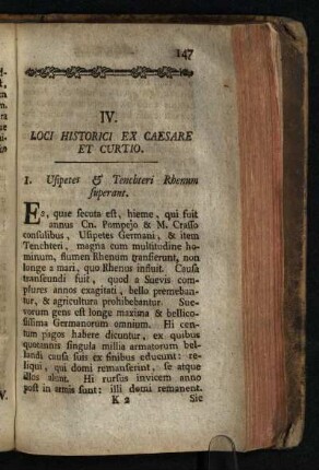 IV. Loci Historici Ex Caesare Et Curtio