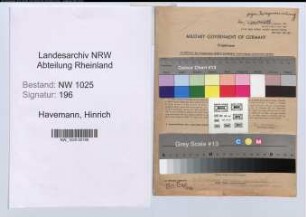 Entnazifizierung Hinrich Havemann , geb. 11.03.1906 (Chemiker)