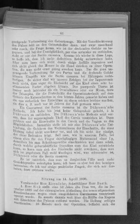 Sitzung am 14. April 1891.