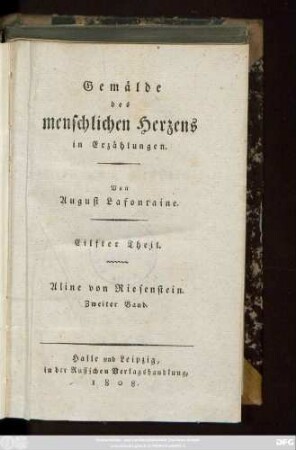 Theil 11 = Bd. 2: Gemälde des menschlichen Herzens