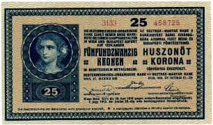 Geldschein, 25 Korona, 1919