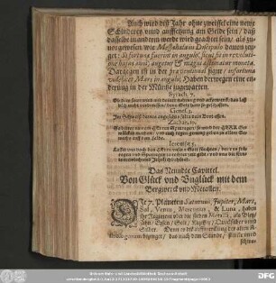 Das Neundte Capittel. Von Glück und Unglück mit dem Bergwerck und Metallen.