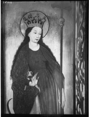 Tiefenbronn Katholische Kirche Sankt Maria Magdalena Hochaltar (1469) von Hans Schüchlin Schrein - Malerei Heilige Margaretha
