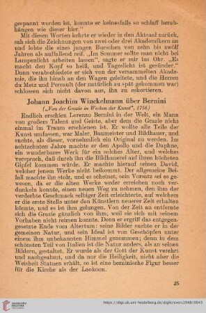 Johann Joachim Winckelmann über Bernini