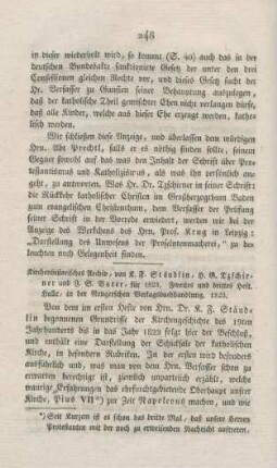 248-256 "Kirchenhistorisches Archiv" von K. F. Stäudlin, H. G. Tzirschner und J. S. Vater