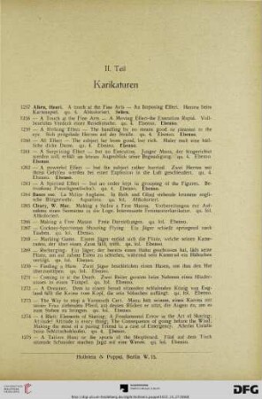 II. Teil: Karikaturen (Nr. 1257-1361)