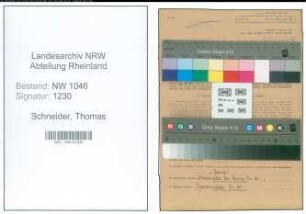 Entnazifizierung Thomas Schneider , geb. 10.08.1918 (Lehrer)