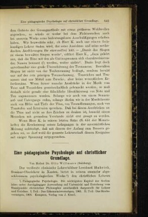 ¬Eine¬ pädagogische Psychologie auf christlicher Grundlage