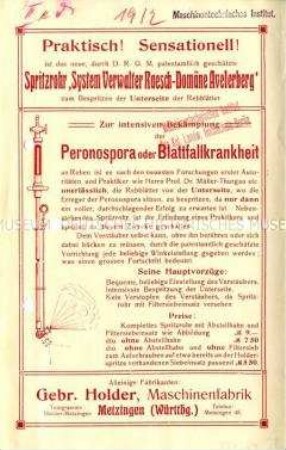 Zur Bekämpfung der Blattfallkrankheit