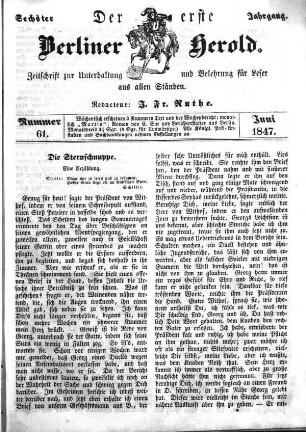 Nummer 61, Juni 1847