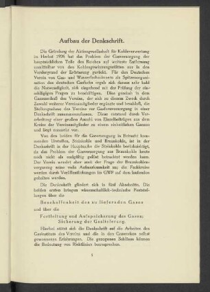 Aufbau der Denkschrift