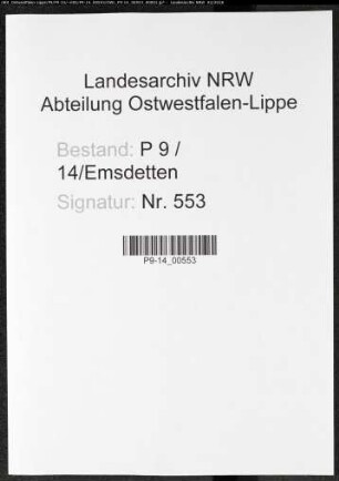 Sterberegister Standesamt Emsdetten