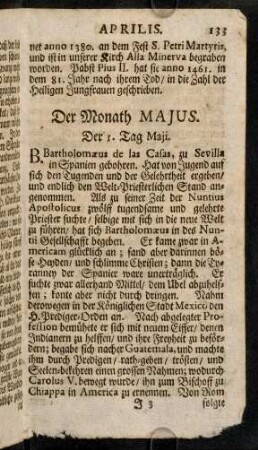 133-170, Der Monath Majus.