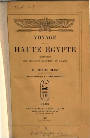 Voyage de la haute Égypte : observations sur les arts égyptien et arabe