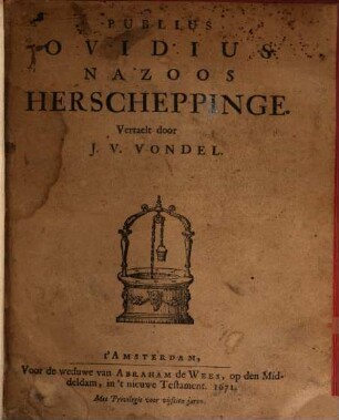 Publius Ovidius Nazoos Herscheppinge