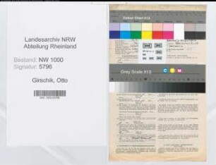 Entnazifizierung Otto Girschik, geb. 12.02.1905 (Kaufmann)