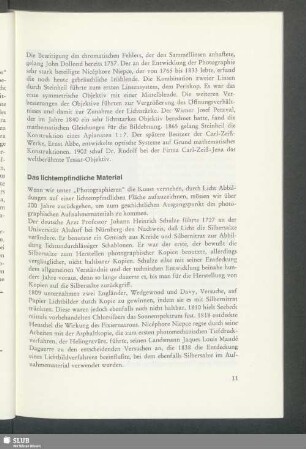 Das lichtempfindliche Material