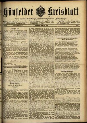 Ausgabe vom Samstag, den 14. Juni 1913.