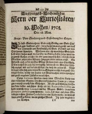 19. Wochen / 1701.