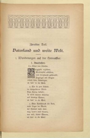 1. Wanderungen auf der Heimatflur