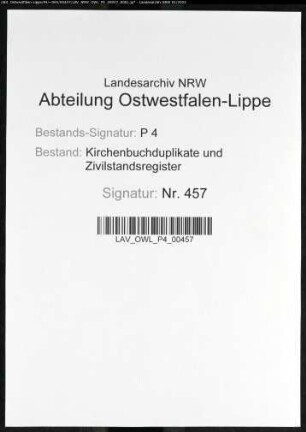 Kirchenbuchduplikate der evangelischen Gemeinde (GHT 1871-1874). (Gemeinde: Arnsberg, Evangelische Gemeinde)