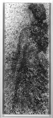 Kleine Rückenfigur : Lepke, Gerda. Kleine Rückenfigur. Öl auf Leinwand. 13.1.1990/91/92. Dresden: Galerie Rähnitzgasse, Ausstellung "Faszination - Kopf und Figur", 13.8.-15.9.1995