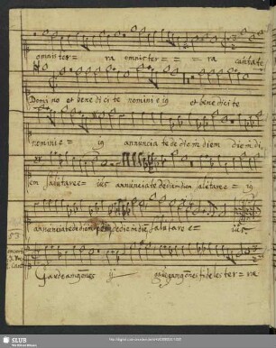 [Federico Calvene:] Gaudeamus omnes fideles