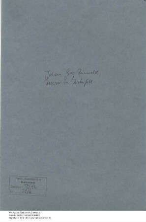 Reinwald, J[ohann] G[eorg], Assessor in Birkenfeld