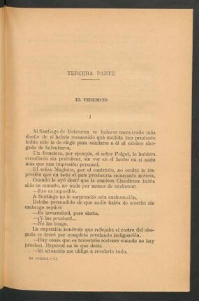Tercera parte - El veredicto