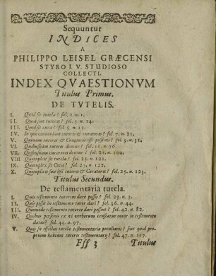 Sequuntur Indices