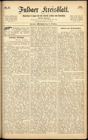 Ausgabe vom Mittwoch, den 03. Oktober 1877.