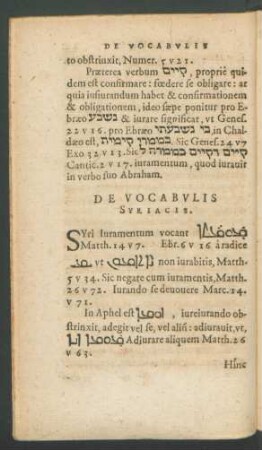 De Vocabulis Syriacis.