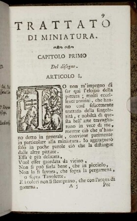 Capitolo Primo. Del disegno.