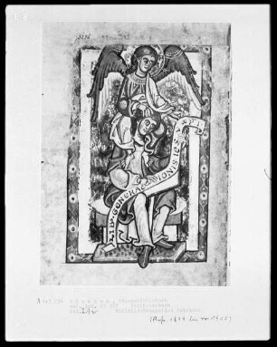 Perikopenbuch — Der Evangelist Matthäus, Folio 29verso