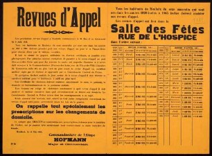 "Revues d'Appel" (Erfassung der männlichen Einwohner von Roubaix) (No. 89)