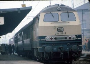Lauda Lok 218 410 Eilzug UL-AB Abhängen Kurswagen UL-Lauda