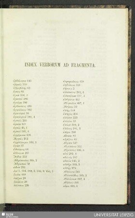 Index verborvm ad fragmenta