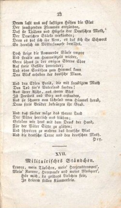 XVII. Militairisches Ständchen.
