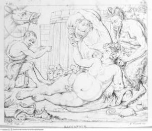 Real Museo Borbonico / descritto ed illustrato da Erasmo Pistolesi, Band 3.Bacchanal; Taf. II - Mythologie
