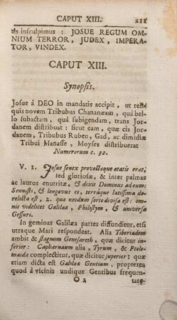 Caput XIII. Synopsis.