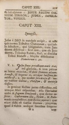 Caput XIII. Synopsis.