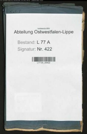 Anstellung der Justizbeamten beim Amt Varenholz, Bd. 1